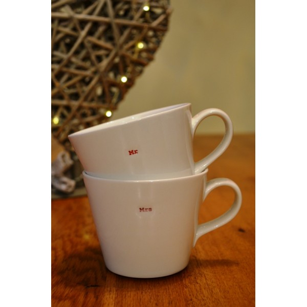 Welsh Word Range Mr & Mrs Bucket Mug Set