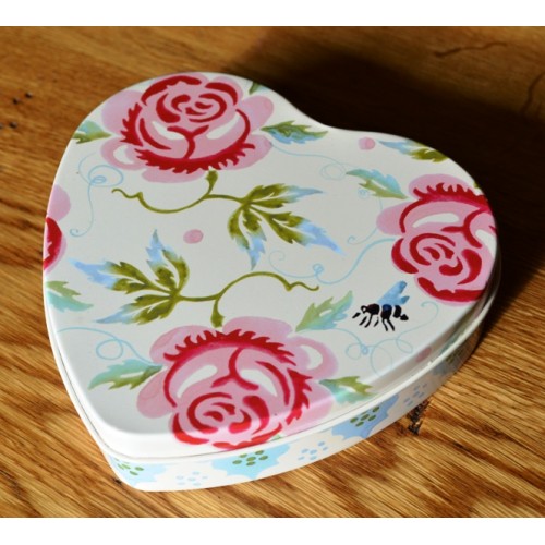Emma Bridgewater Rose & Bee Small Heart Tin